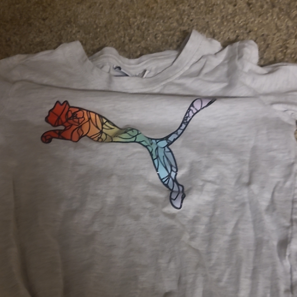 Puma White and Red Cat Clothing